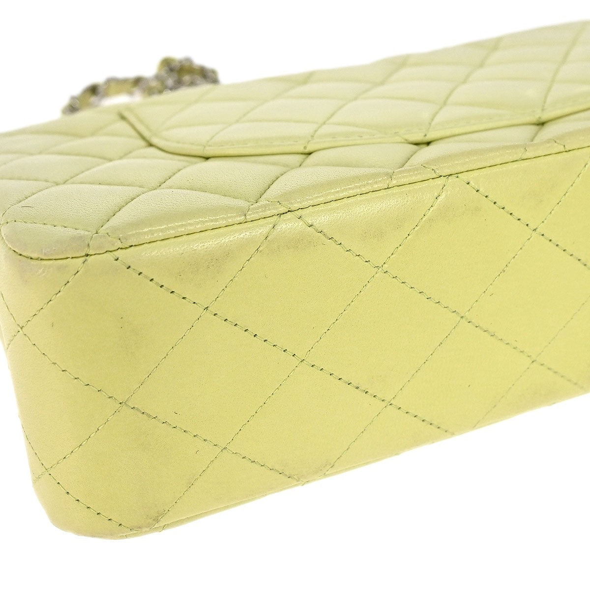 Chanel Timeless - Classic Double Flap Bag Quilted Lambskin Green Leather Shoulder Bag Bag