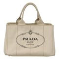 Prada Canapa Tote Canvas White Canvas Tote Bag Bag