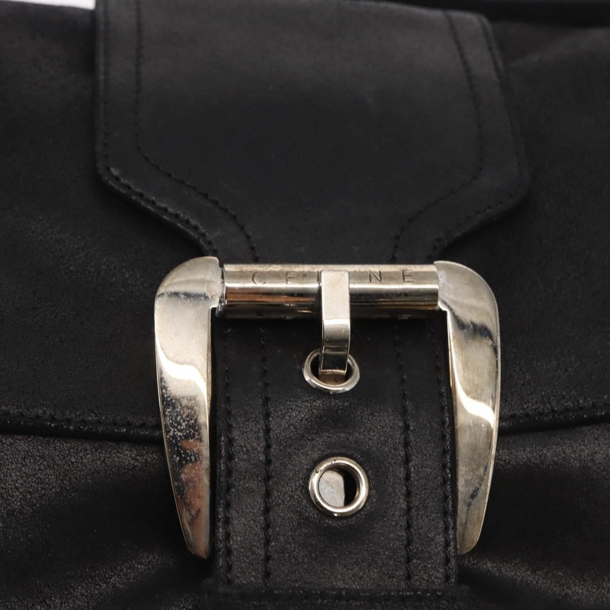 Celine Vintage Shoulder Bag Leather Black Leather Shoulder Bag Bag