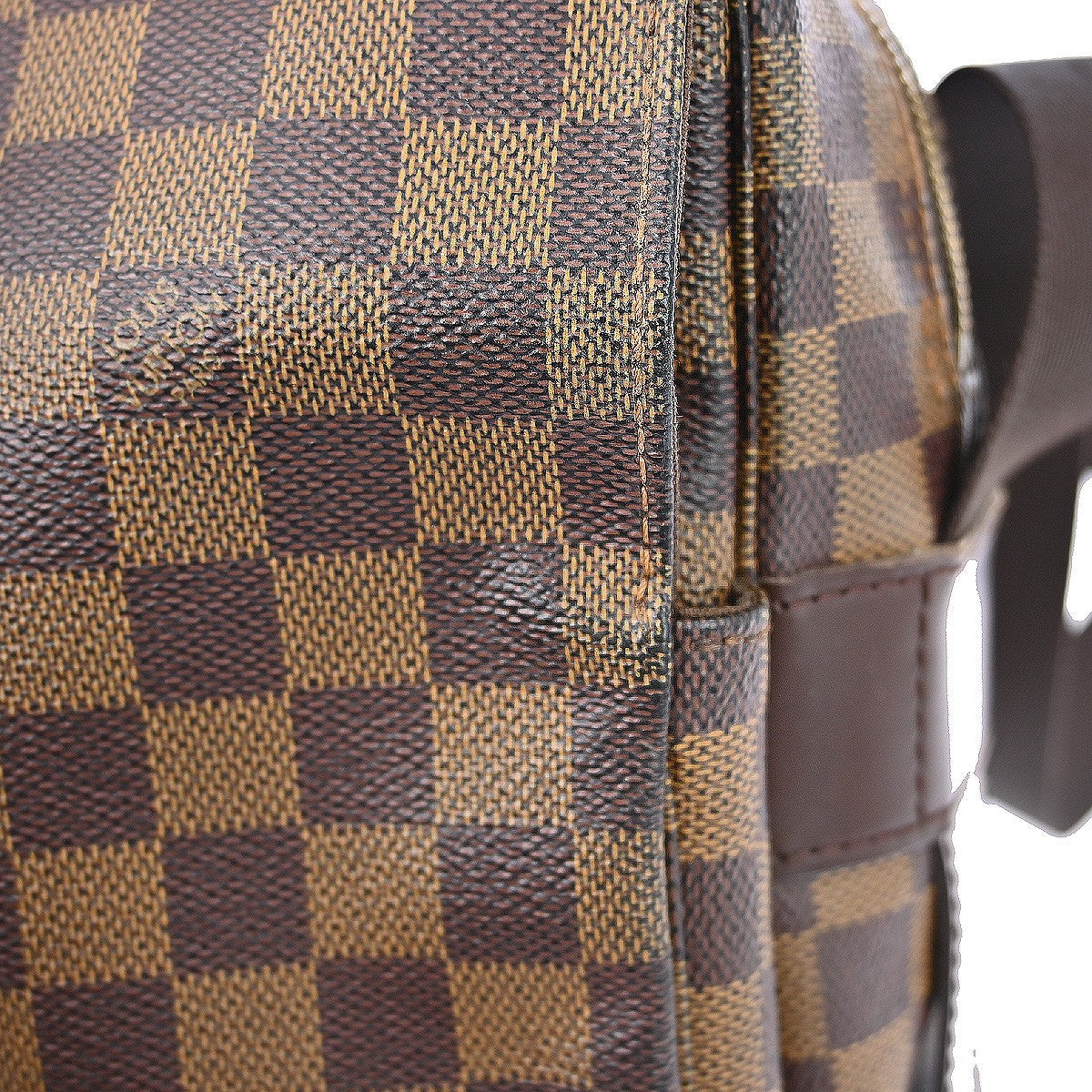 Louis Vuitton Naviglio Handbag Damier Brown Canvas Shoulder Bag