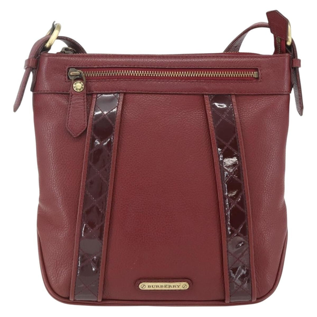Burberry Vintage Shoulder Bag Leather Red Leather Shoulder Bag