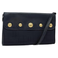 Burberry Flap Shoulder Bag Canvas Navy Canvas Shoulder Bag