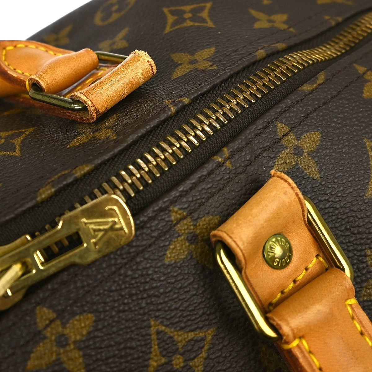 Louis Vuitton Keepall Bag Monogram Canvas Brown Canvas Travel Bag