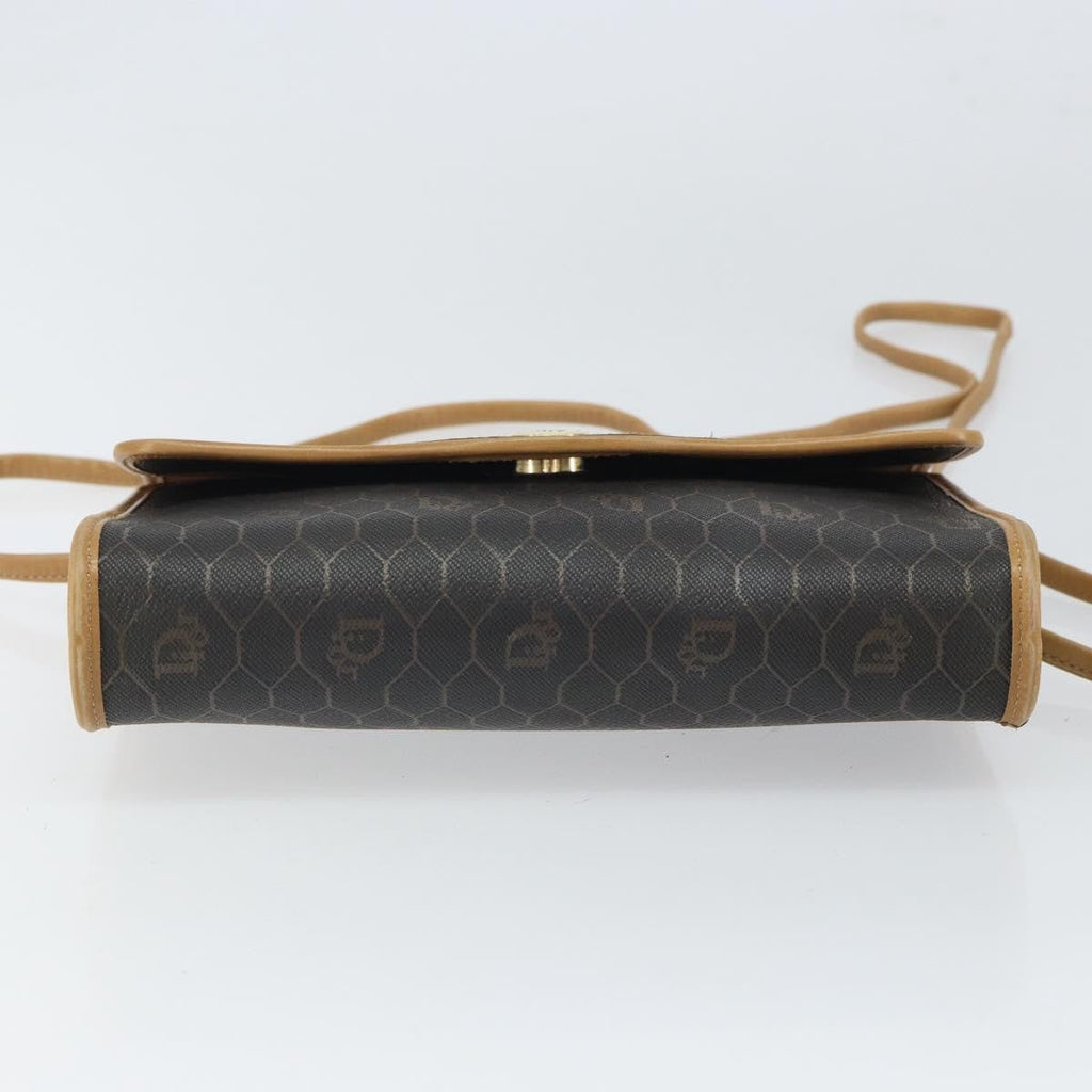 Christian Dior Vintage Honeycomb Shoulder Bag Canvas Black Canvas Shoulder Bag Bag (Pre-Owned)