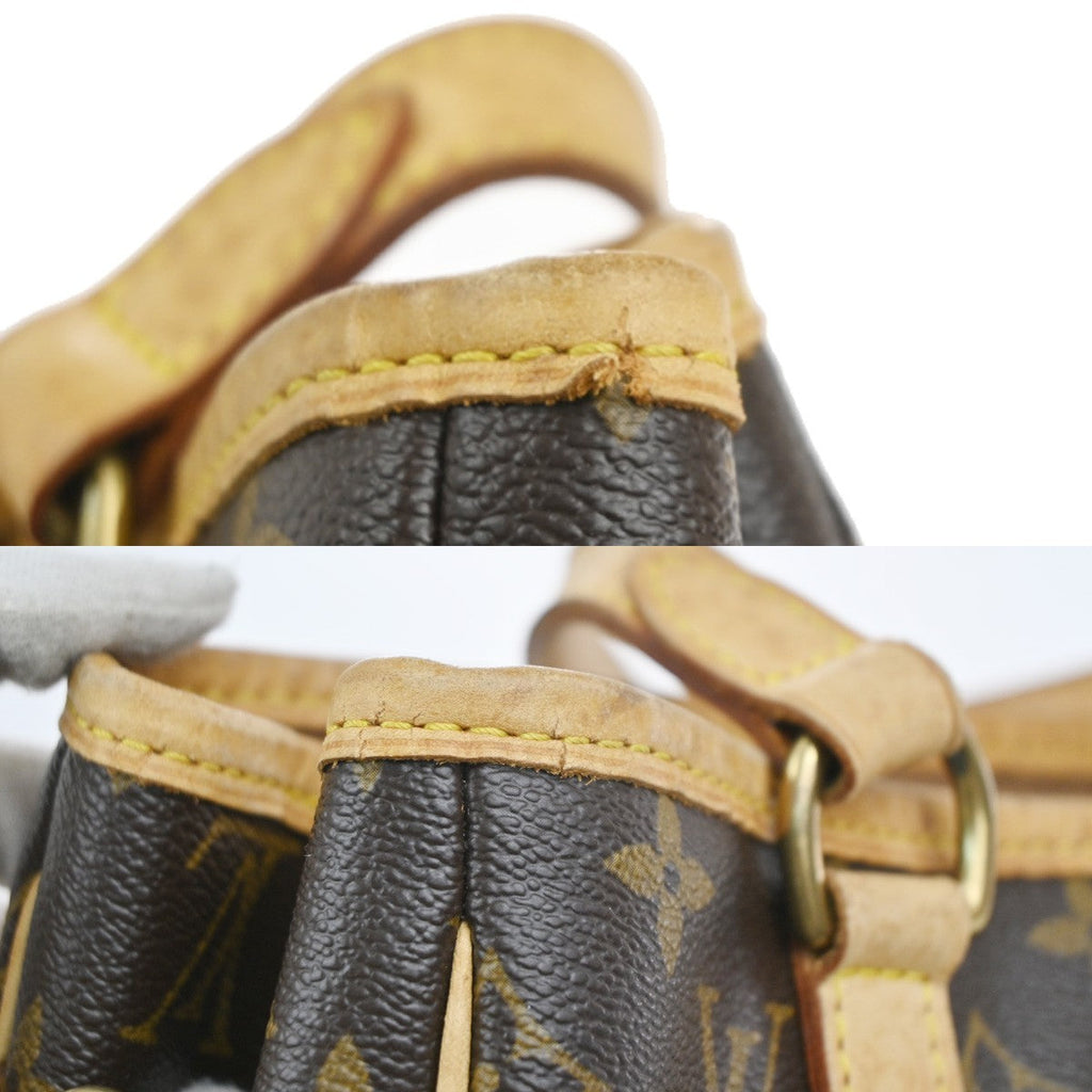 Louis Vuitton Batignolles Handbag Monogram Canvas Brown Leather Handbag
