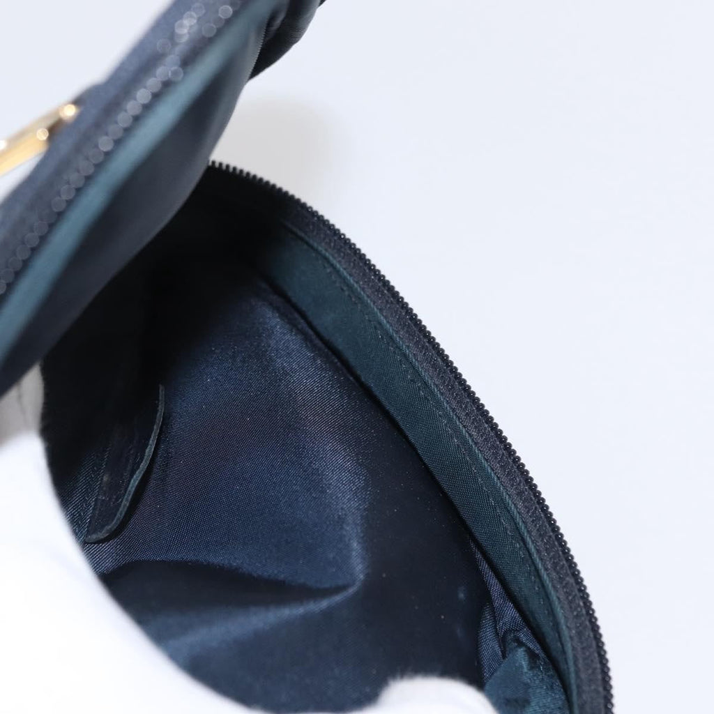 Christian Dior Saddle Zip Pouch Diorissimo Canvas Navy Canvas Clutche & Pouche Bag (Pre-Owned)