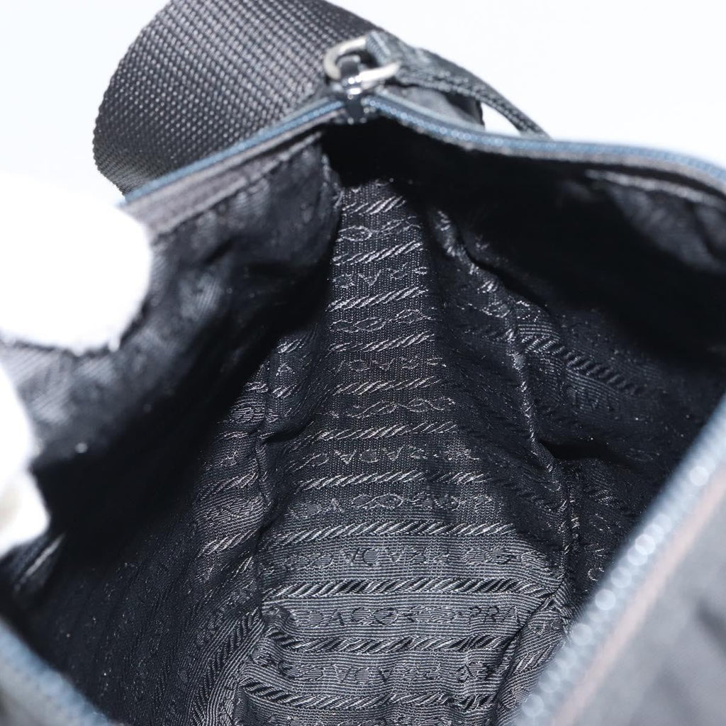 Prada Front Zip Messenger Bag Tessuto Black Nylon Shoulder Bag Bag