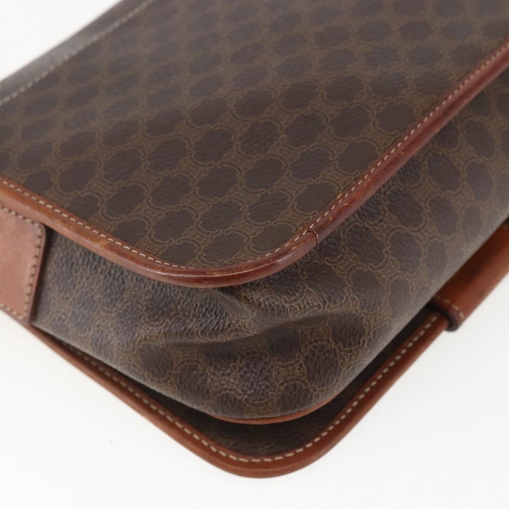 Celine Macadam Shoulder Bag Pvc Leather Brown Pvc Shoulder Bag Bag