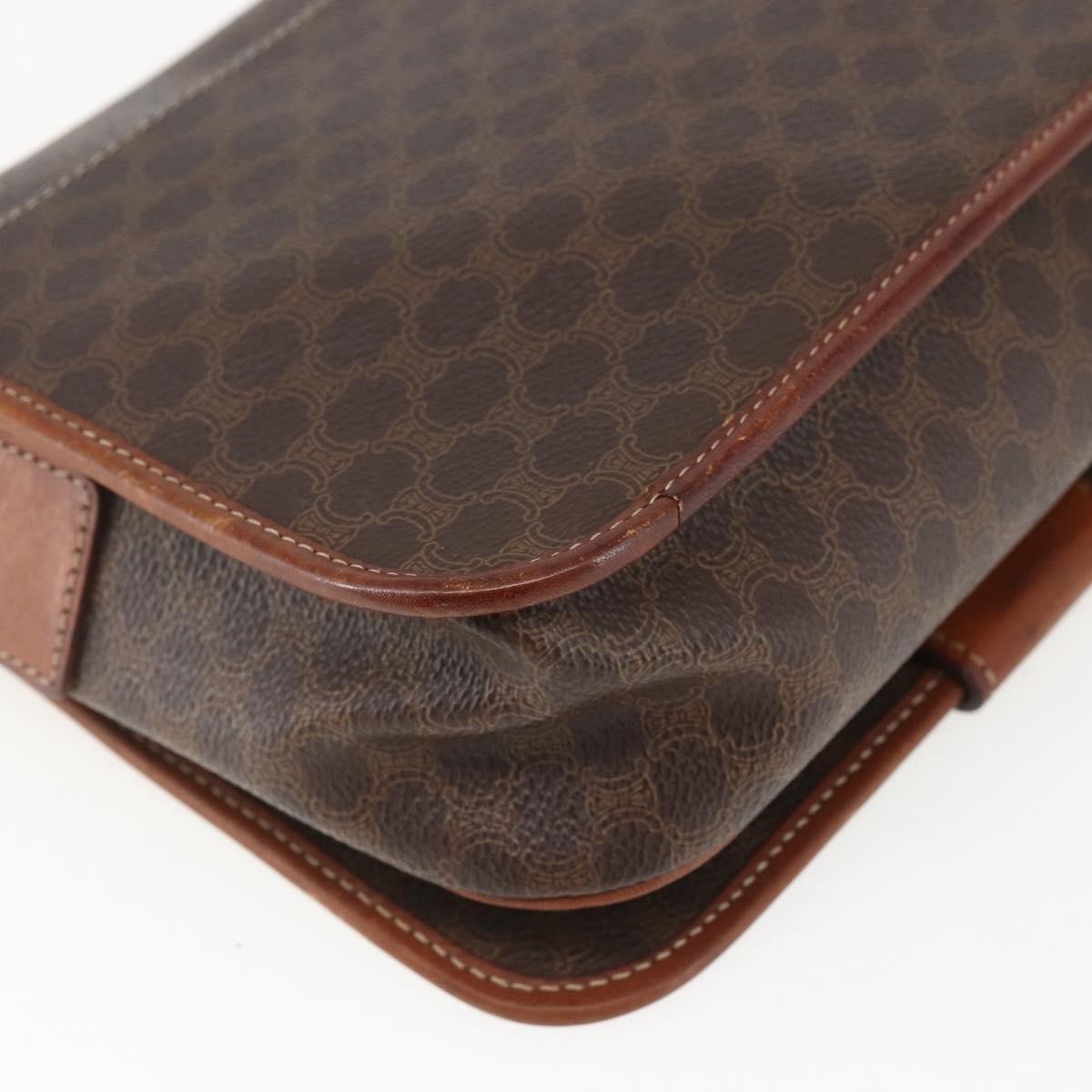 Celine Macadam Shoulder Bag Pvc Leather Brown Pvc Shoulder Bag Bag