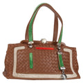Bottega Veneta Intrecciato Leather Brown Leather Handbag