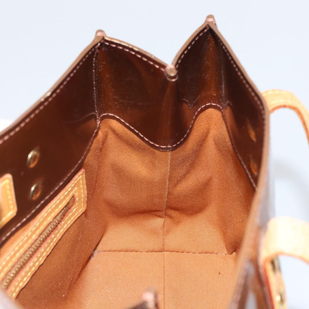 Louis Vuitton Reade Handbag Monogram Vernis Brown Patent_Leather Handbag