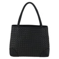 Bottega Veneta Intrecciato Handbag Satin Black Satin Handbag