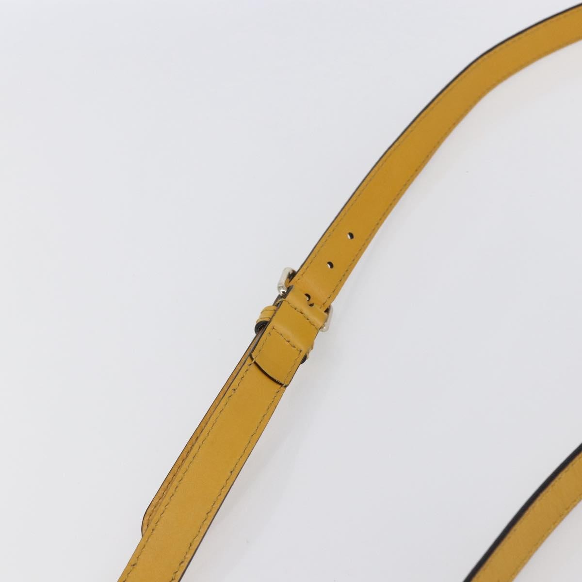 Gucci Bright Bucket Bag Diamante Leather Yellow Leather Shoulder Bag Bag (Pre-Owned)