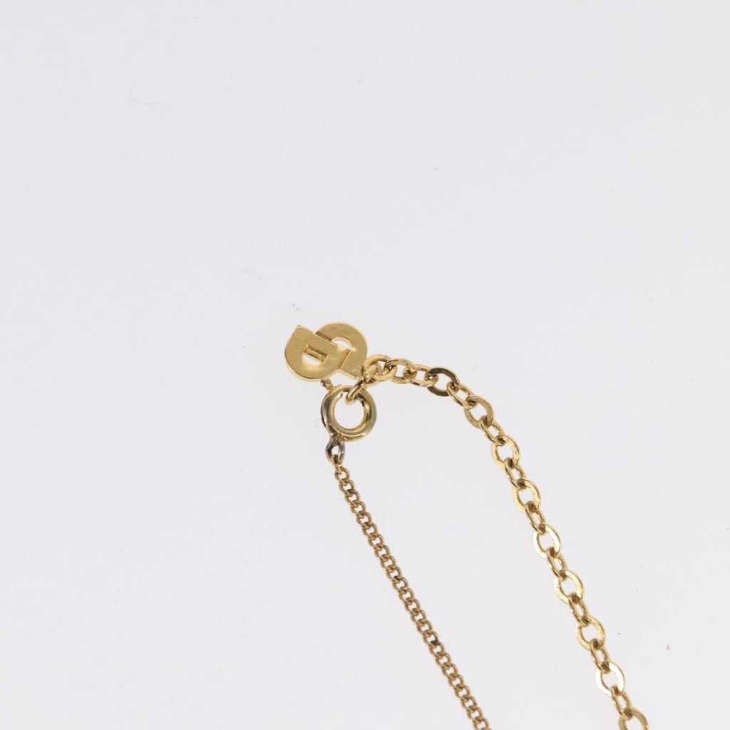 Christian Dior Cd Round Pendant Necklace Metal Gold Metal Necklace Jewelry (Pre-Owned)