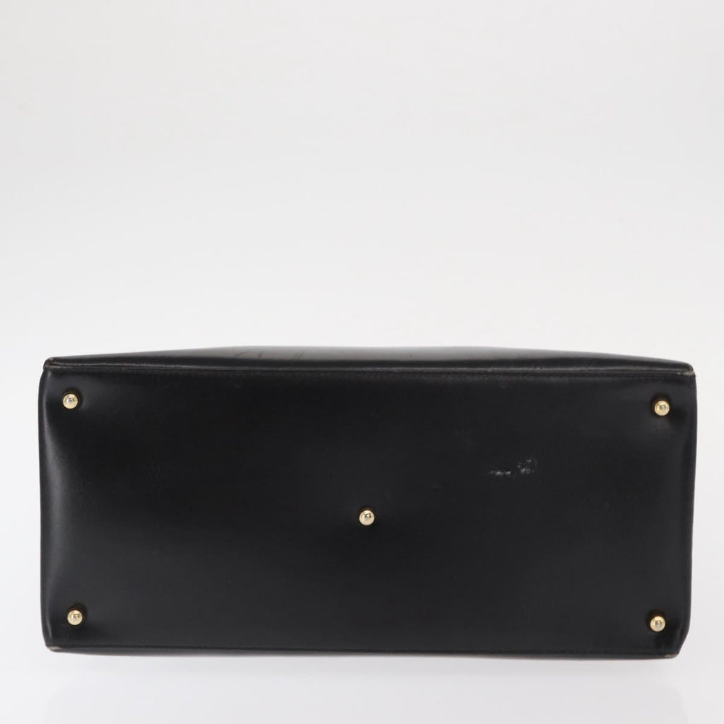 Gucci Vintage Handbag Leather Black Leather Handbag (Pre-Owned)