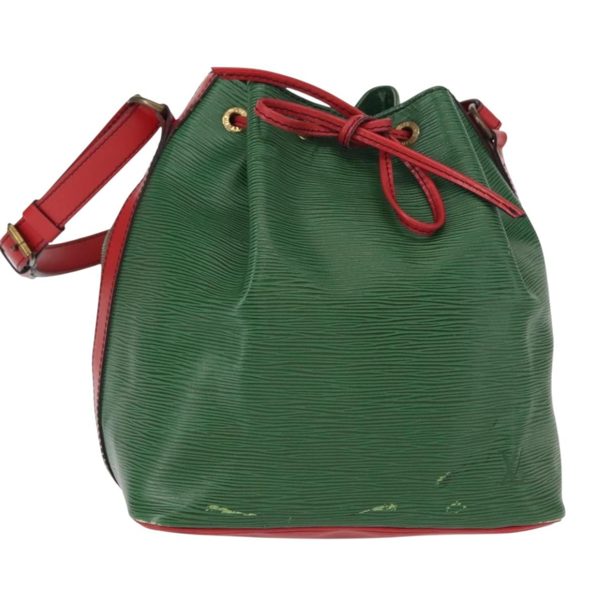 Louis Vuitton Bicolor Petit Noe Handbag Epi Leather Green Leather Shoulder Bag