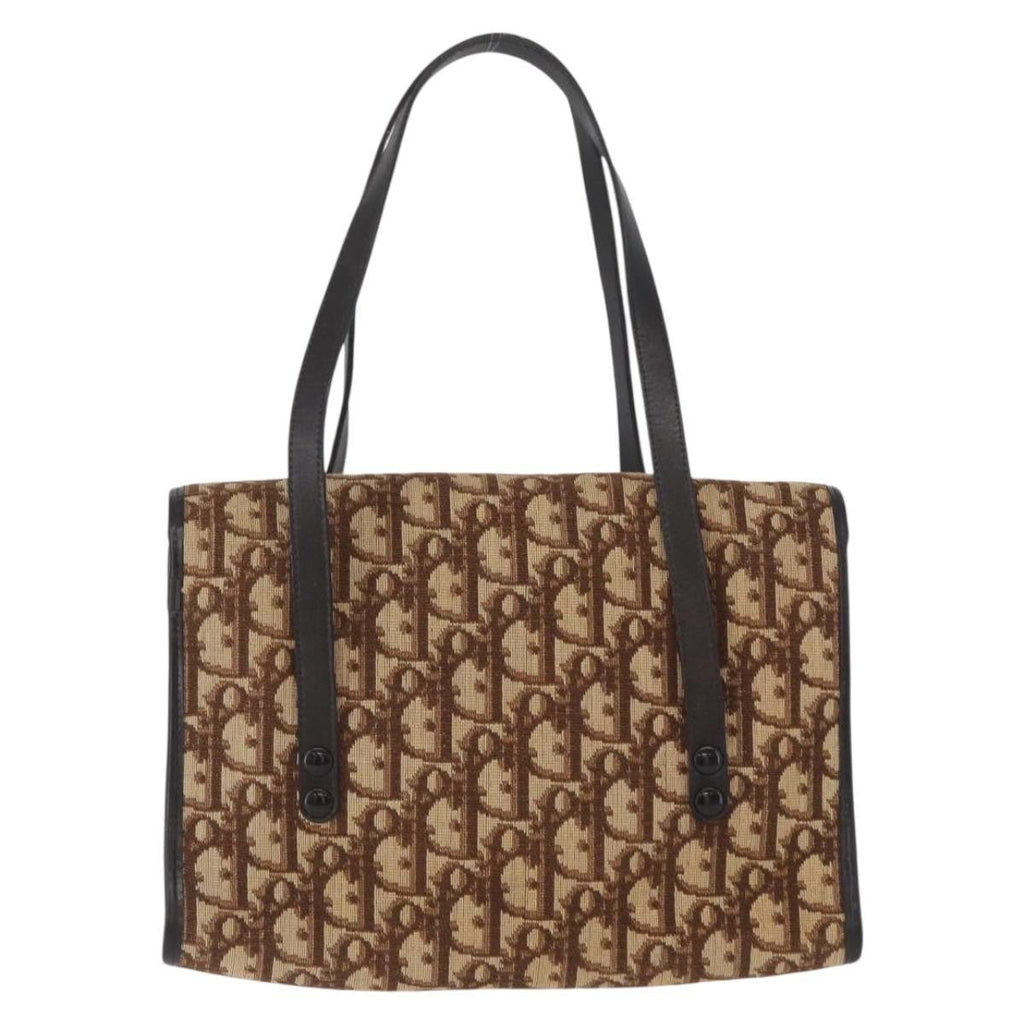 Christian Dior Trotter Canvas Beige Canvas Shoulder Bag Bag (Pre-Owned)