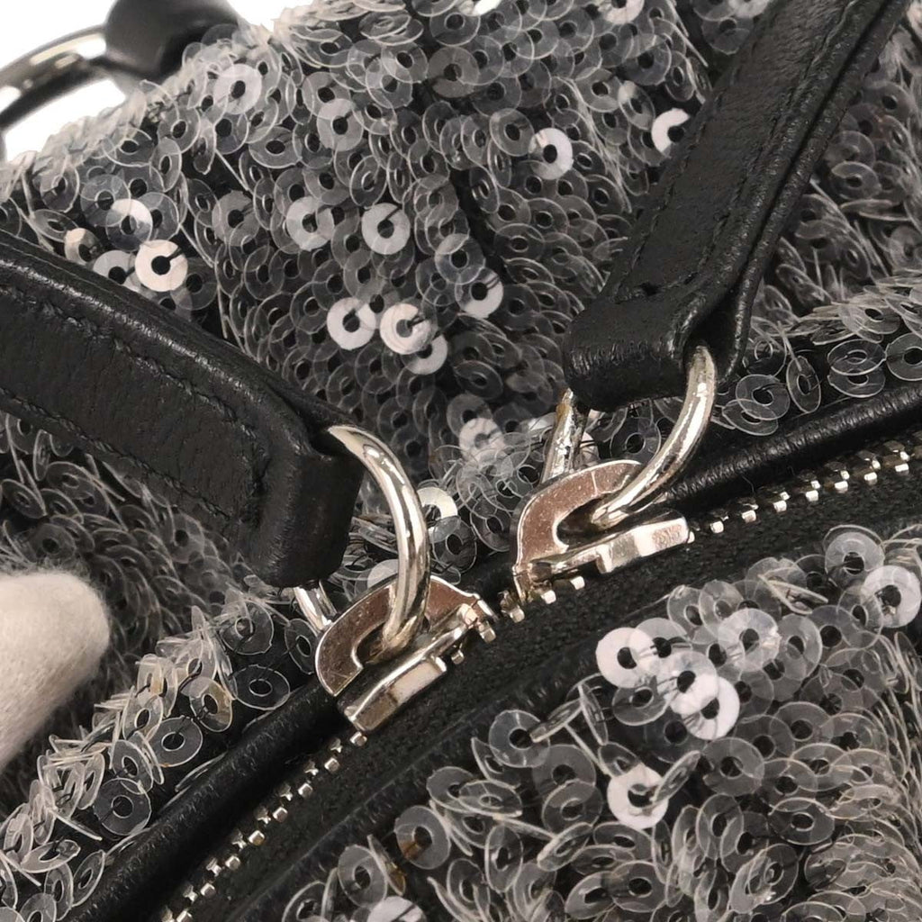 Chanel Waterfall Backpack Sequins With Leather Black Leather Backpack Bag