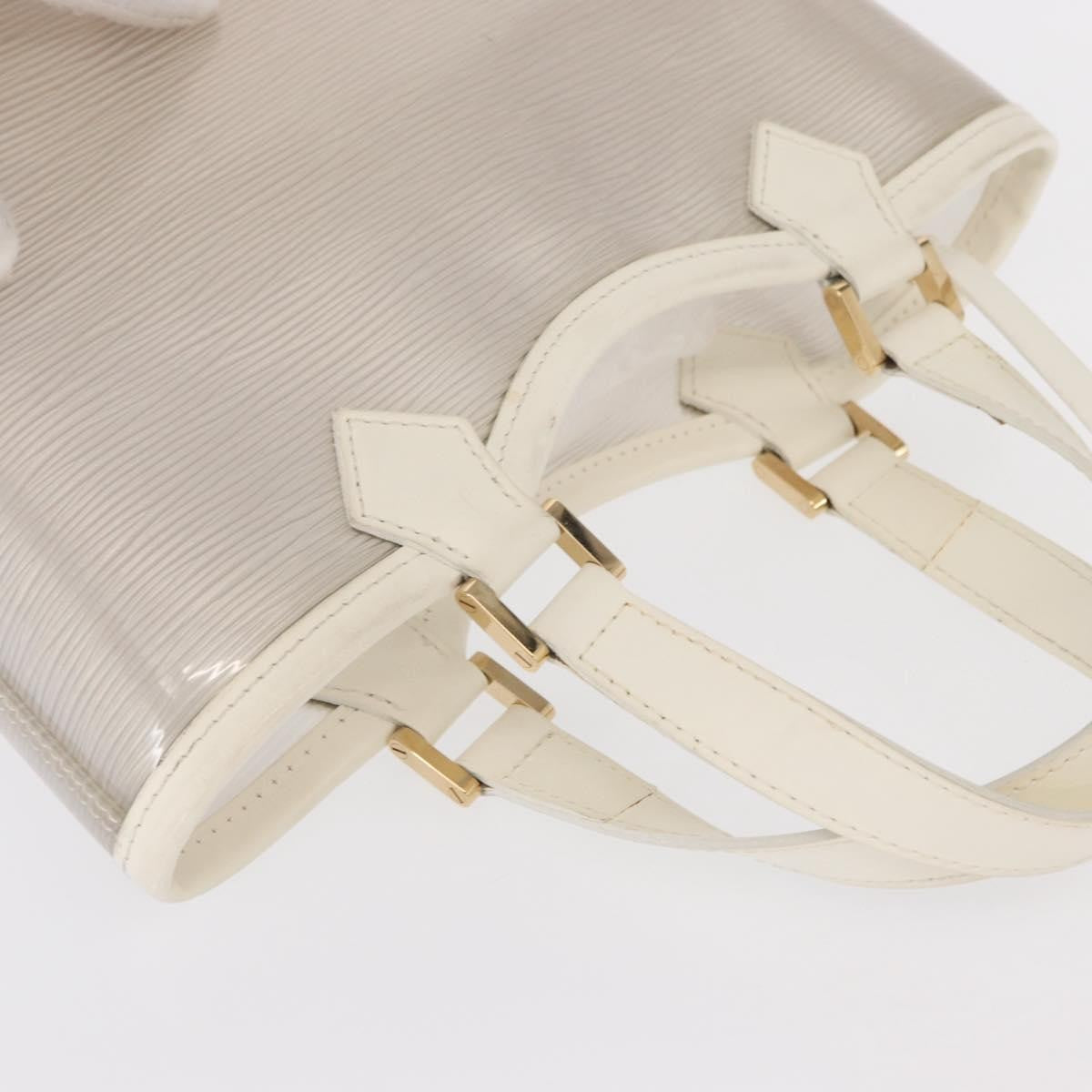 Louis Vuitton Plage Lagoon Bay Handbag Vinyl Epi Leather White Leather Handbag