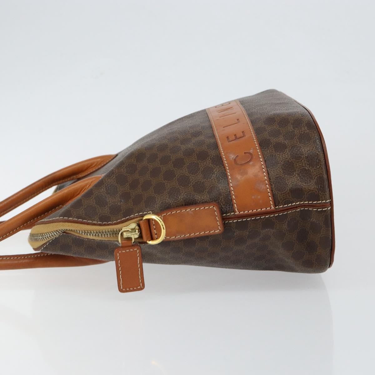Celine Vintage Macadam Handbag Macadam Brown Canvas Bag