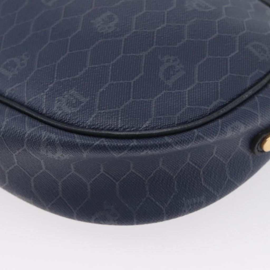 Christian Dior Vintage Honeycomb Shoulder Bag Canvas Navy Canvas Shoulder Bag Bag (Pre-Owned)