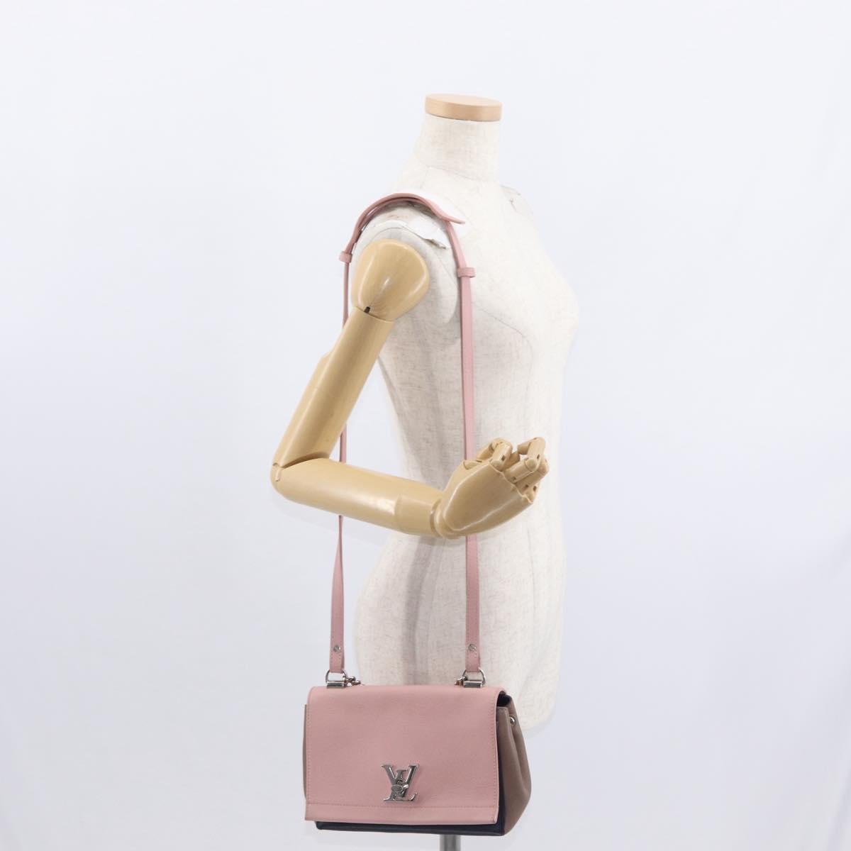 Louis Vuitton Lockme Ii Handbag Leather Pink Leather Shoulder Bag
