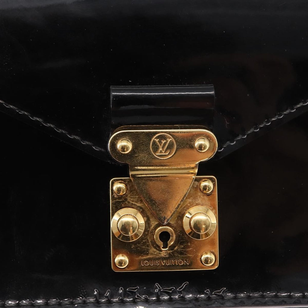 Louis Vuitton Monceau Handbag Vernis Black Patent_Leather Handbag