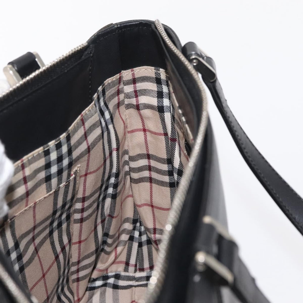 Burberry Vintage Handbag Leather Black Leather Handbag