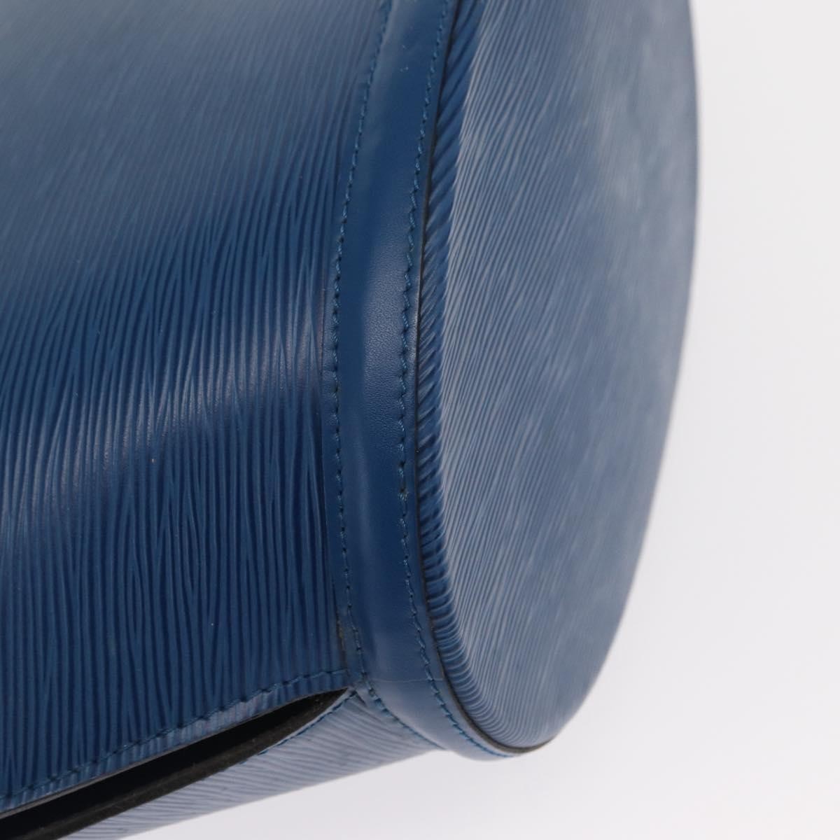 Louis Vuitton Saint Jacques Handbag Epi Leather Blue Leather Shoulder Bag