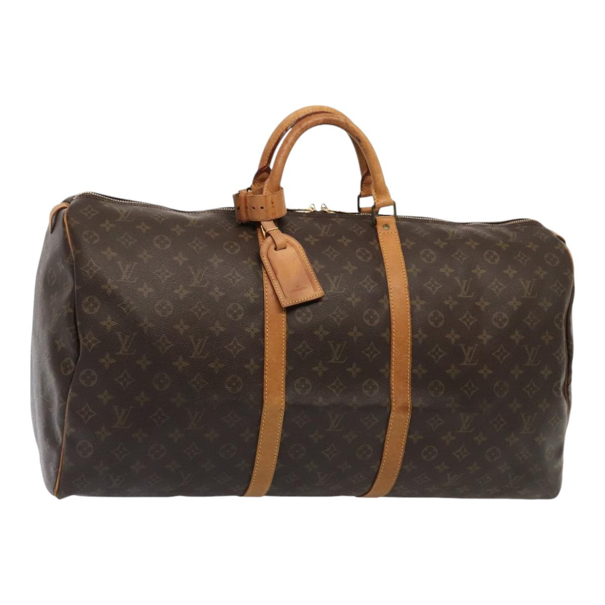 Louis Vuitton Keepall Bag Monogram Canvas Brown Canvas Travel Bag