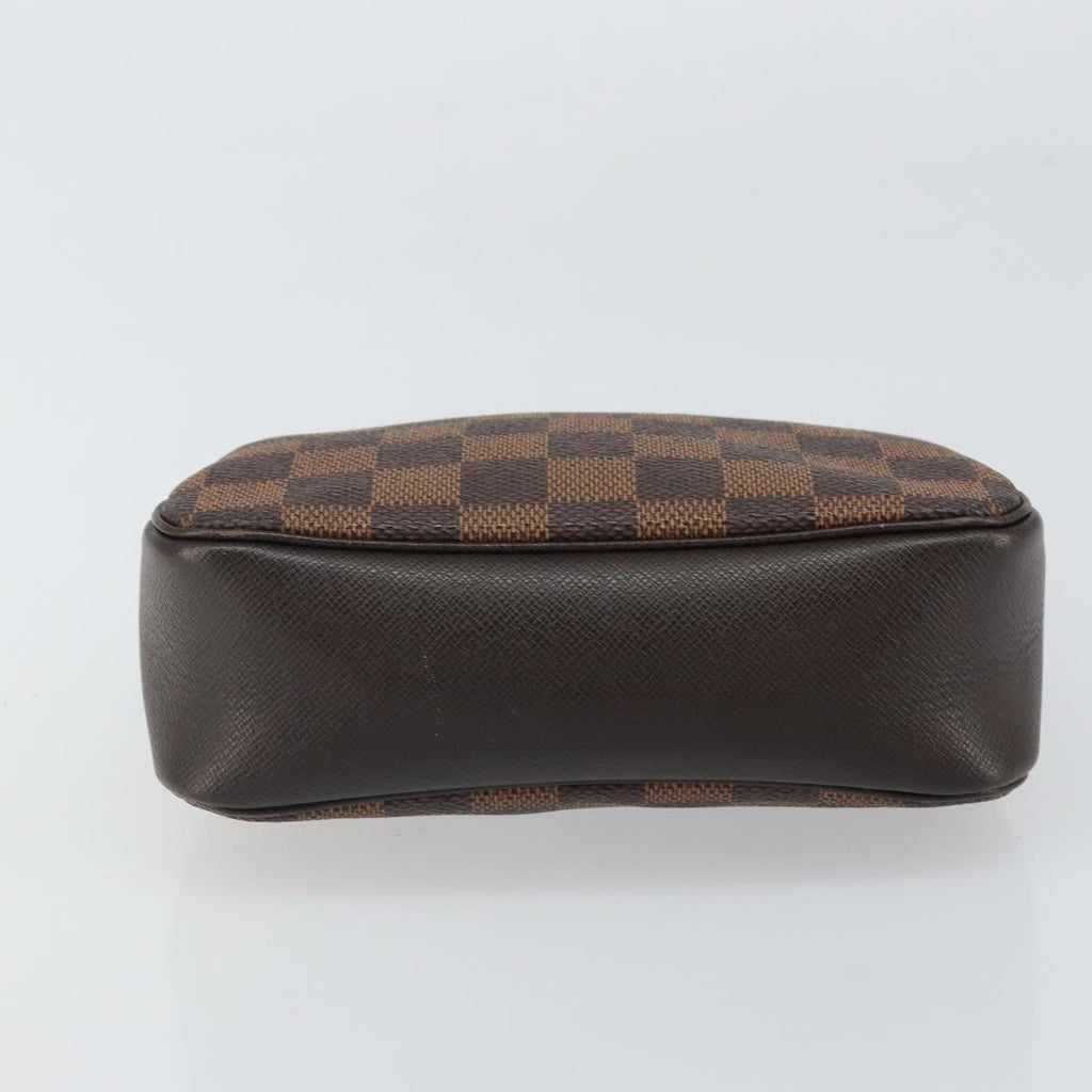 Louis Vuitton Trousse Make Up Bag Damier Canvas Brown Canvas Clutche & Pouche Bag