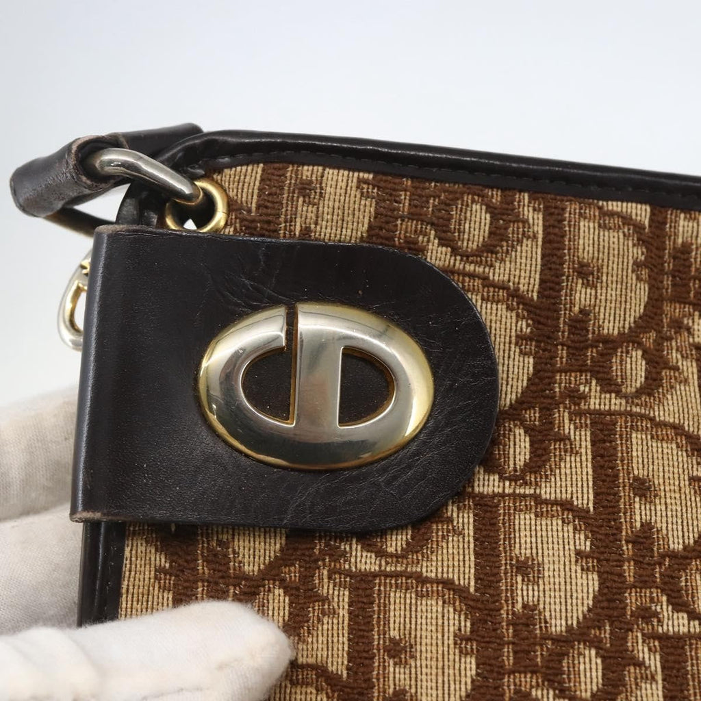 Christian Dior Vintage Cd Trotter Shoulder Bag Canvas Beige Canvas Shoulder Bag Bag (Pre-Owned)