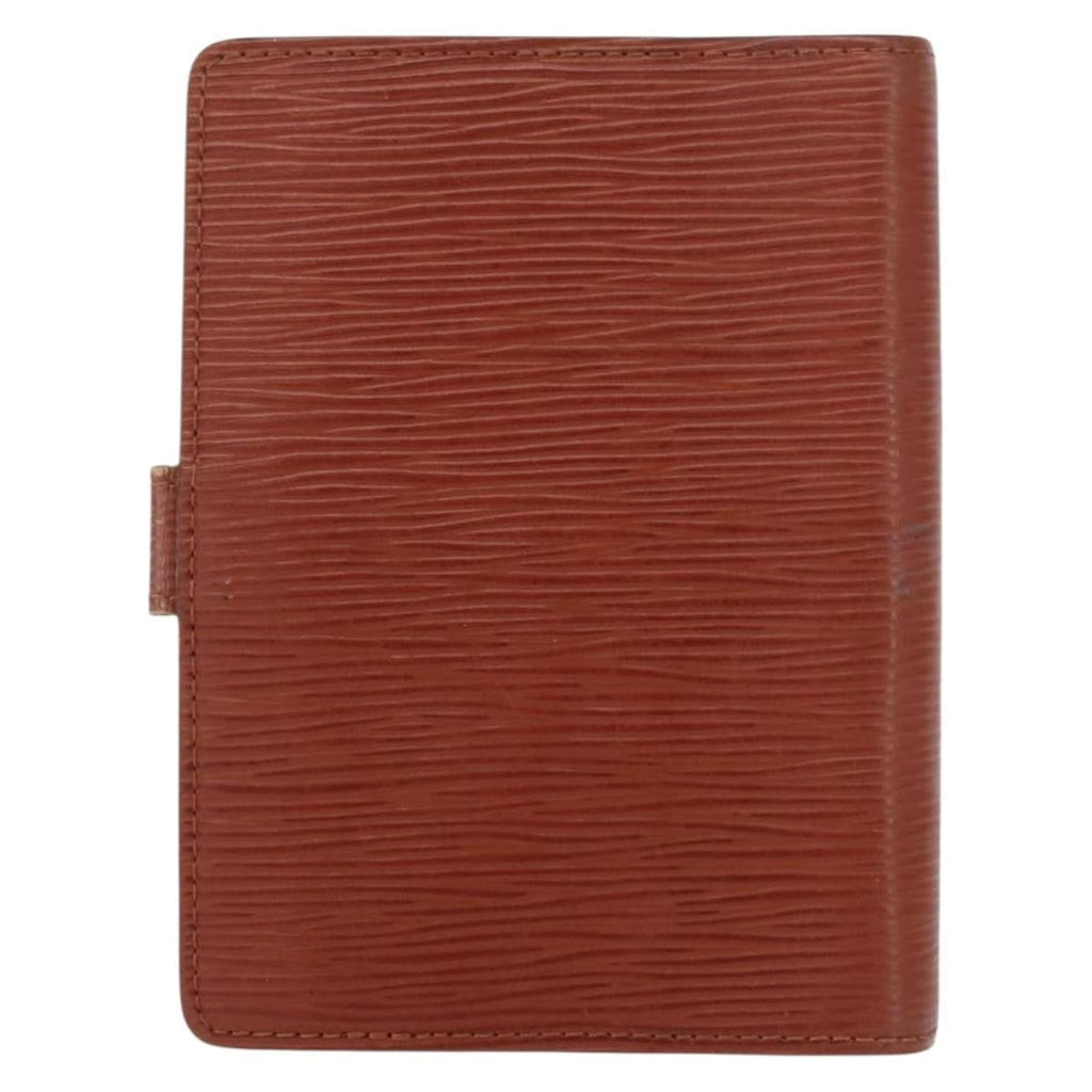 Louis Vuitton Agenda Cover Epi Leather Brown Leather Wallets Accessory