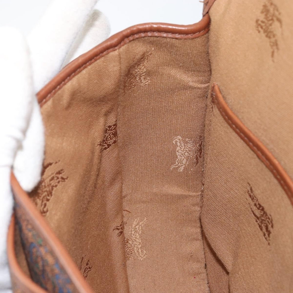 Burberry Flap Shoulder Bag Canvas Brown Canvas Shoulder Bag
