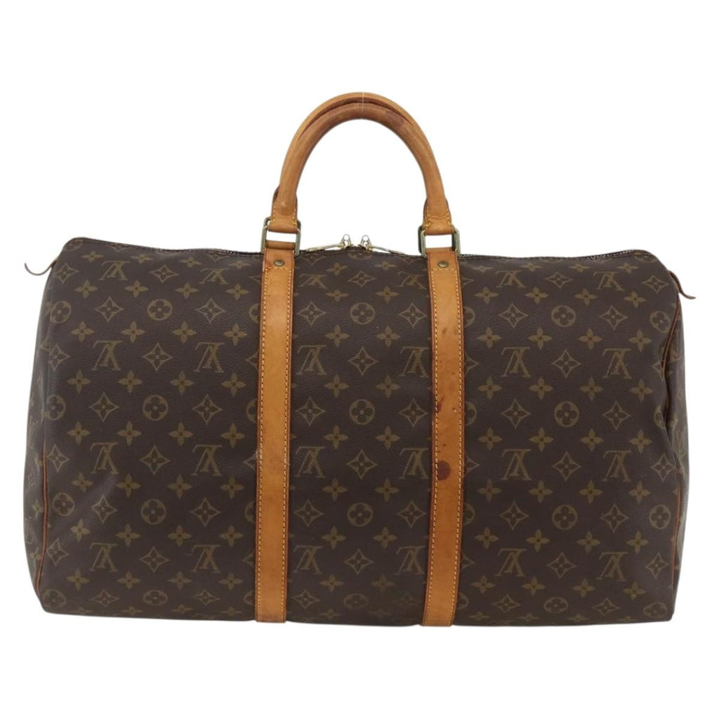 Louis Vuitton Keepall Bag Monogram Canvas Brown Canvas Travel Bag