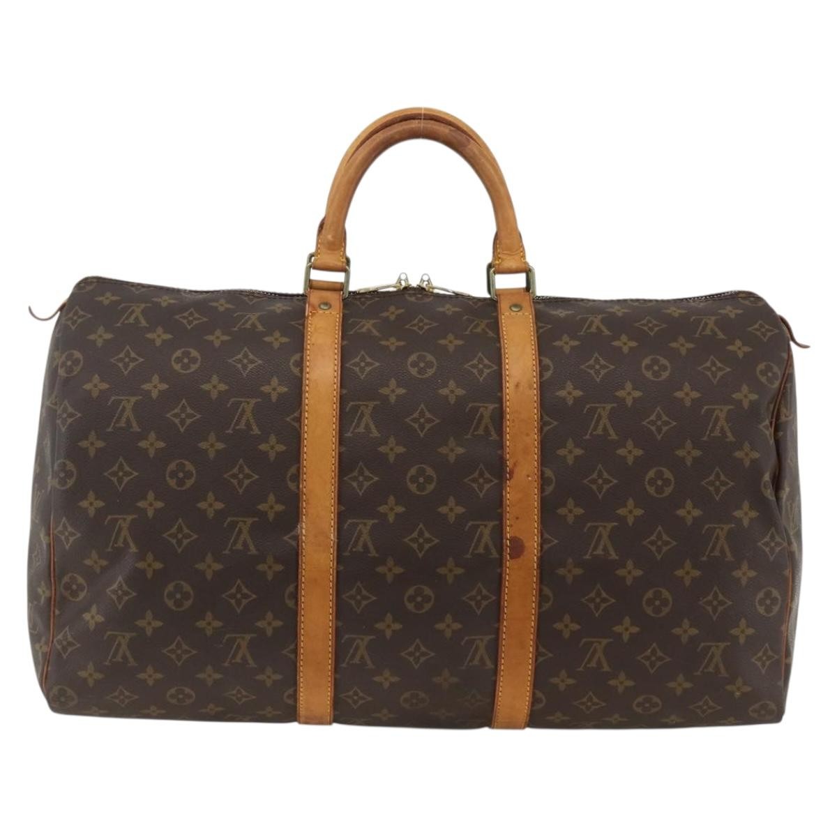Louis Vuitton Keepall Bag Monogram Canvas Brown Canvas Travel Bag