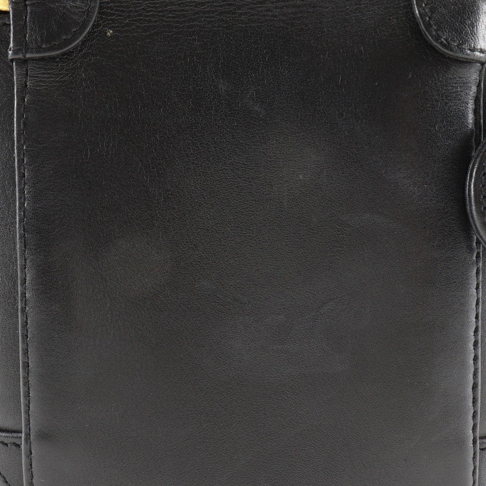Chanel Vintage Cosmetic Case Leather Black Leather Clutche & Pouche Bag