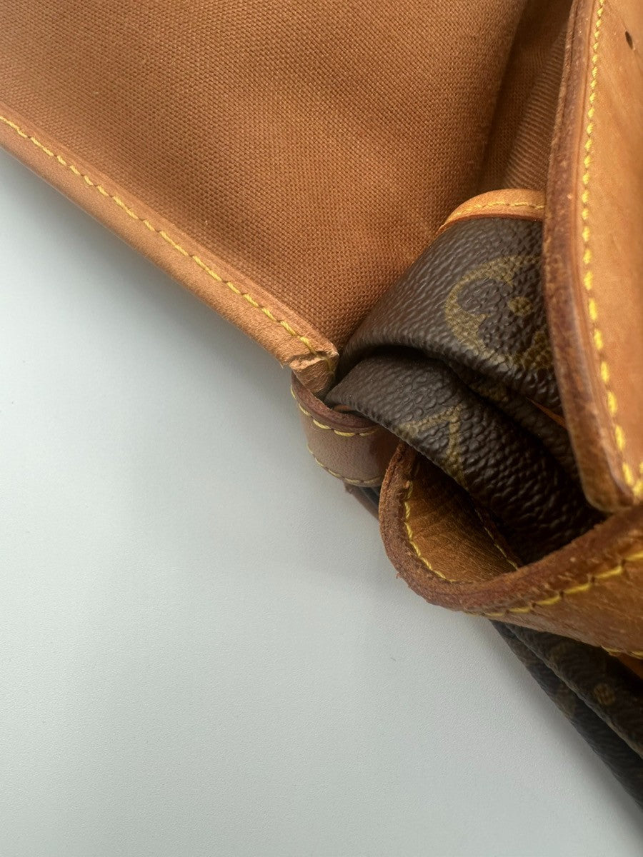 Louis Vuitton Saumur Handbag Monogram Canvas Brown Canvas Shoulder Bag