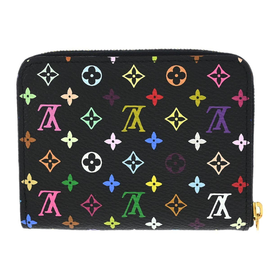 Louis Vuitton Porte-Monnaie Zippy Wallet Monogram Multicolor Black Canvas Wallets Accessory