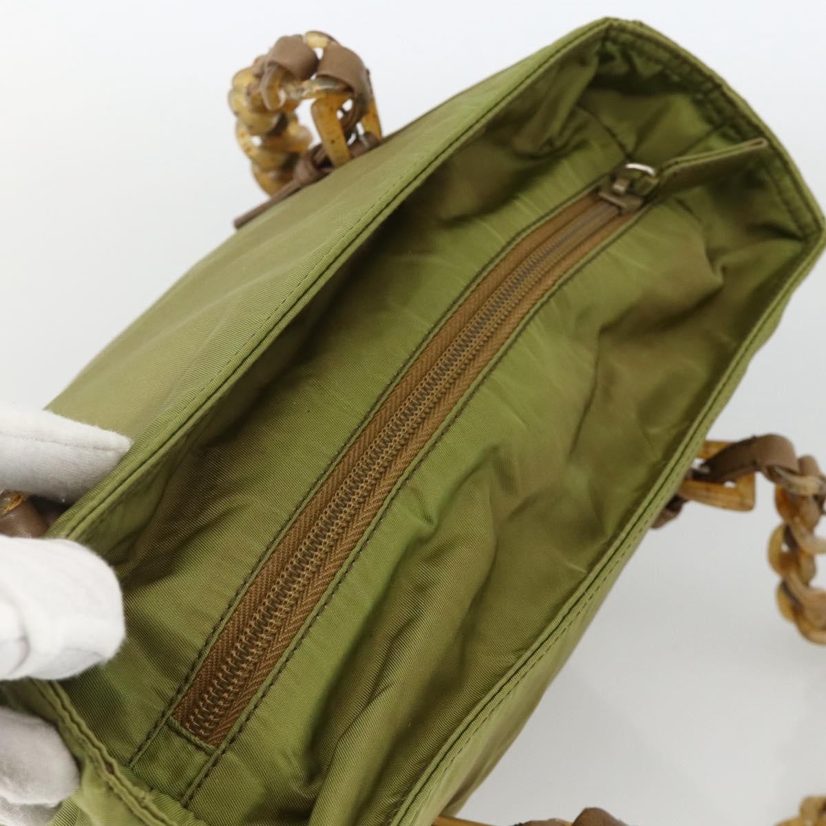 Prada Vintage Tote Tessuto Khaki Nylon Tote Bag Bag