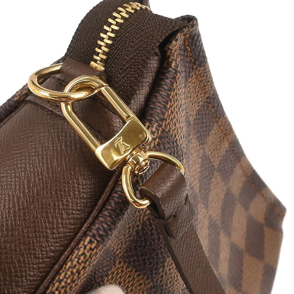 Louis Vuitton Trousse Make Up Bag Damier Canvas Brown Canvas Clutche & Pouche Bag