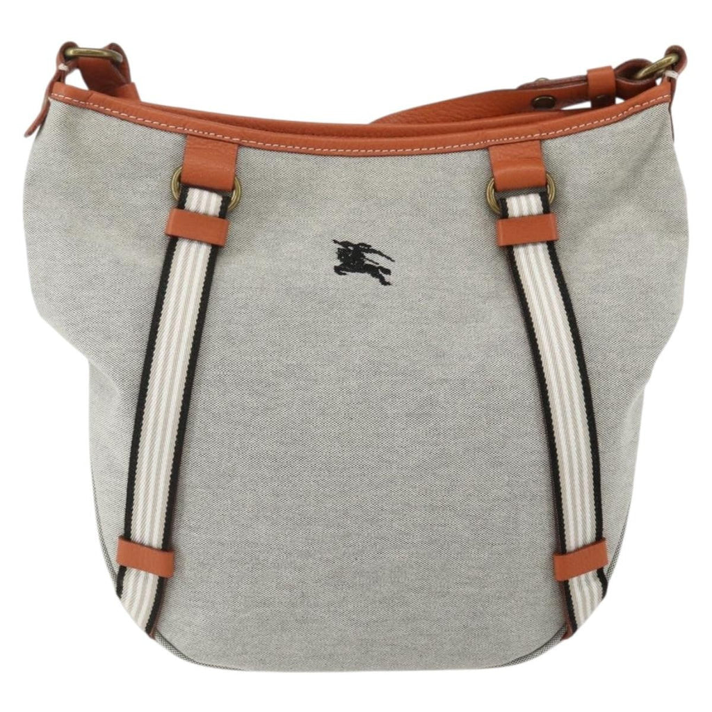 Burberry Blue Label Shoulder Bag Canvas Gray Canvas Shoulder Bag