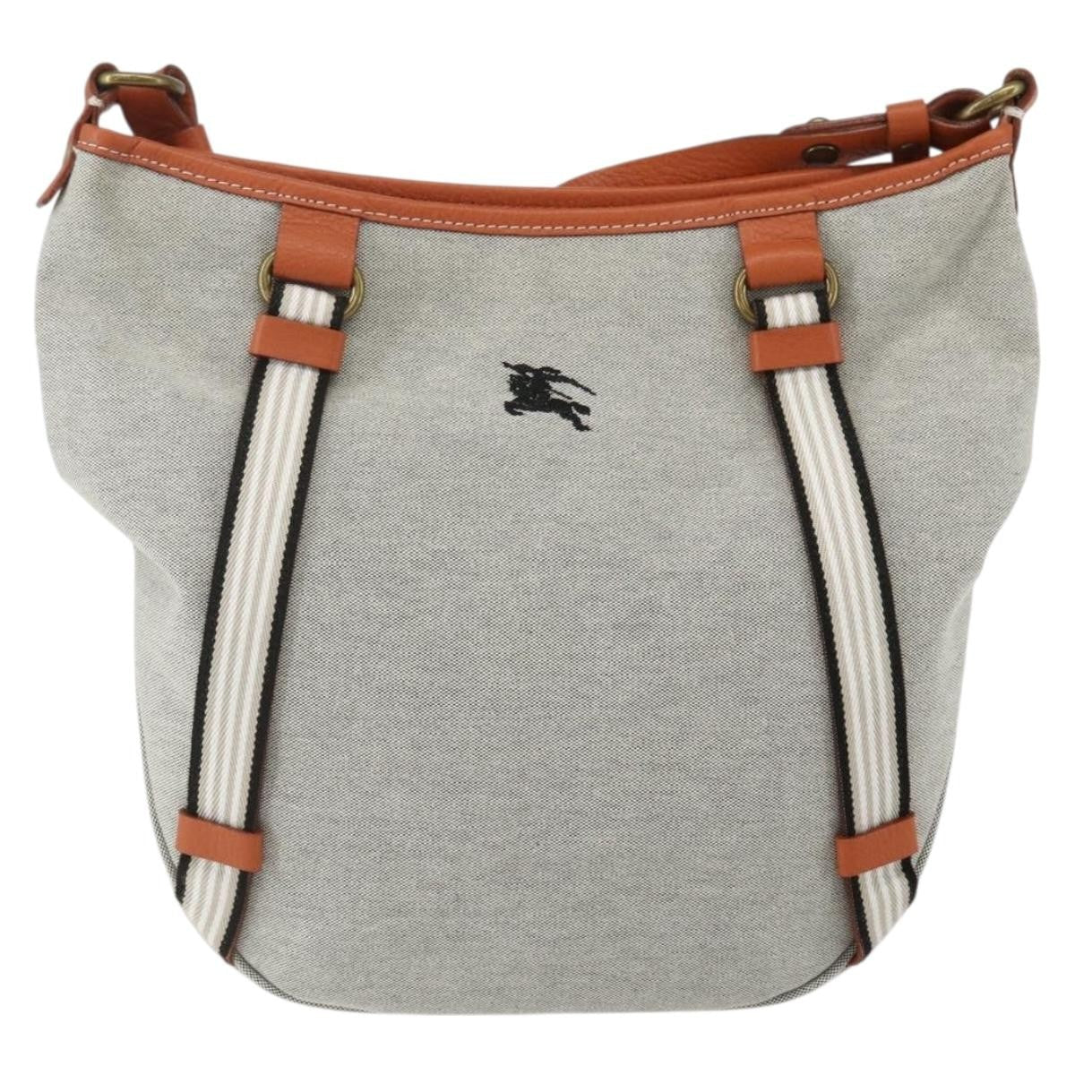 Burberry Blue Label Shoulder Bag Canvas Gray Canvas Shoulder Bag