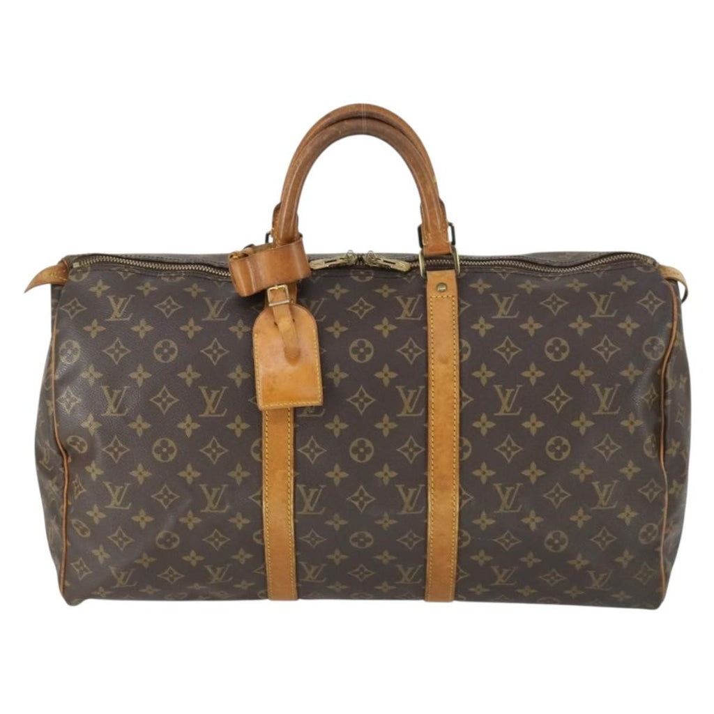 Louis Vuitton Keepall Bag Monogram Canvas Brown Canvas Travel Bag