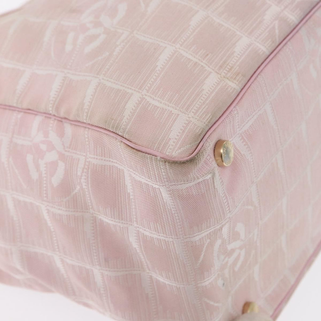Chanel Travel Line Tote Nylon Pink Nylon Tote Bag Bag