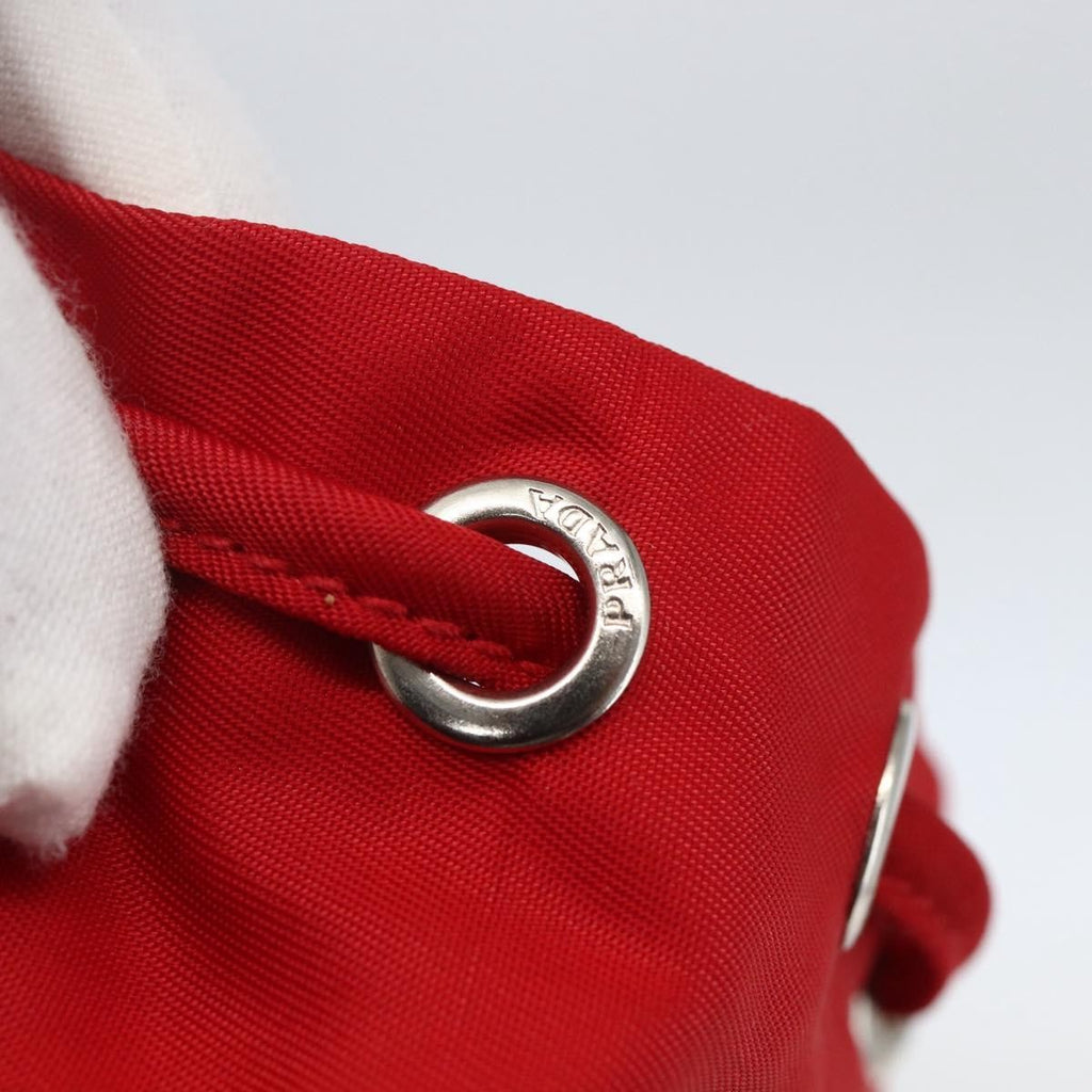 Prada Drawstring Wristlet Bucket Bag Tessuto Red Nylon Clutche & Pouche Bag