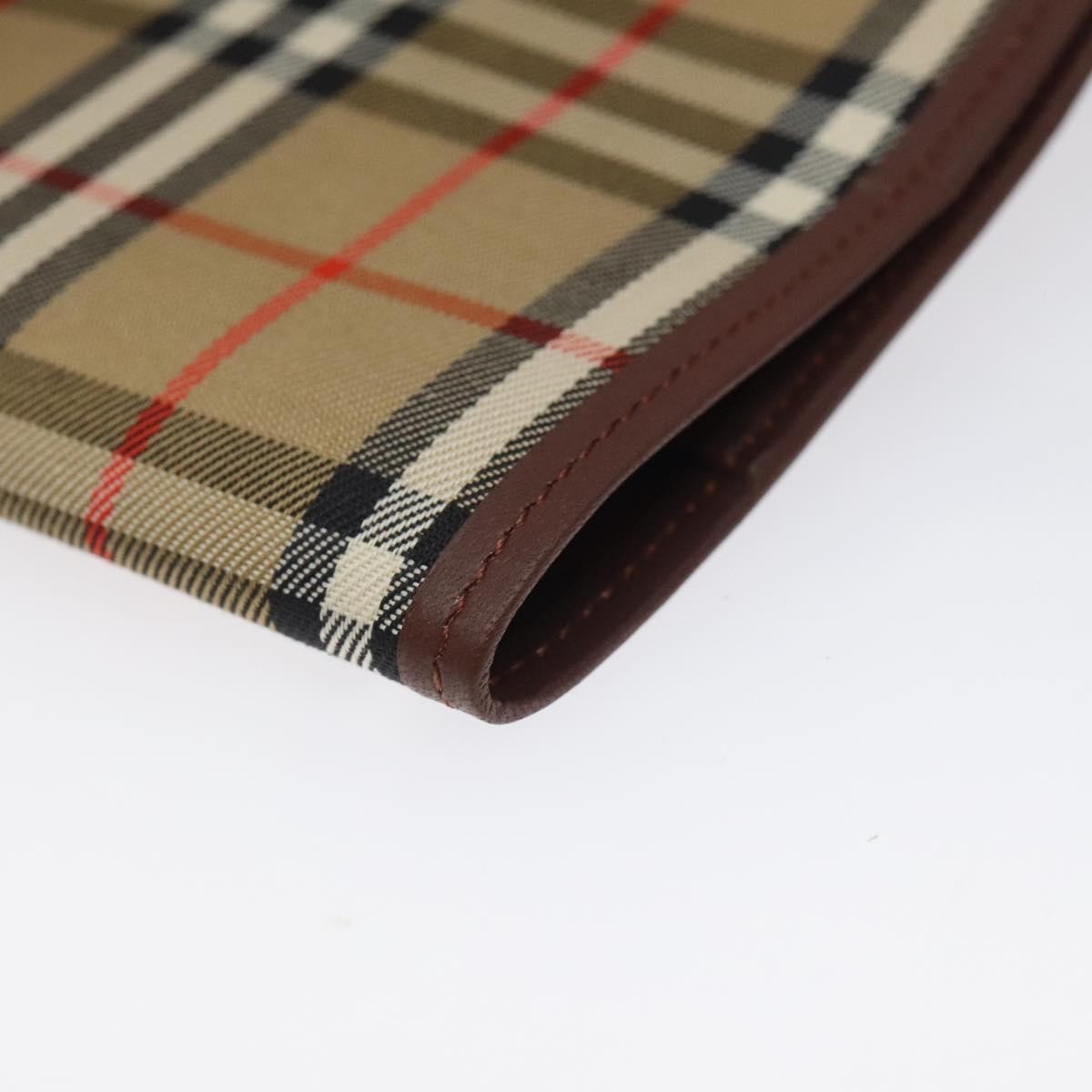Burberry Nova Check Pochette Canvas Beige Canvas Clutche & Pouche Bag