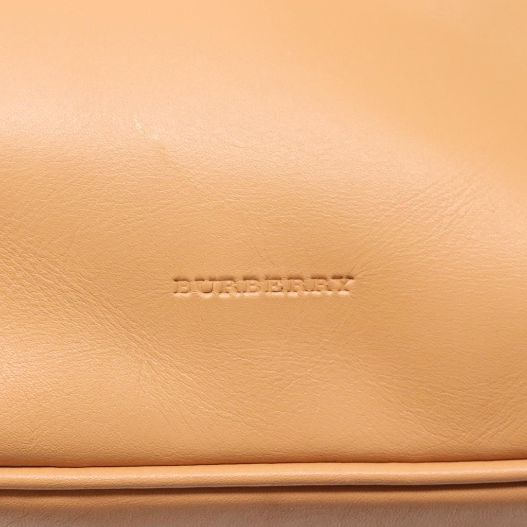 Burberry Shoulder Bag Leather Beige Leather Shoulder Bag