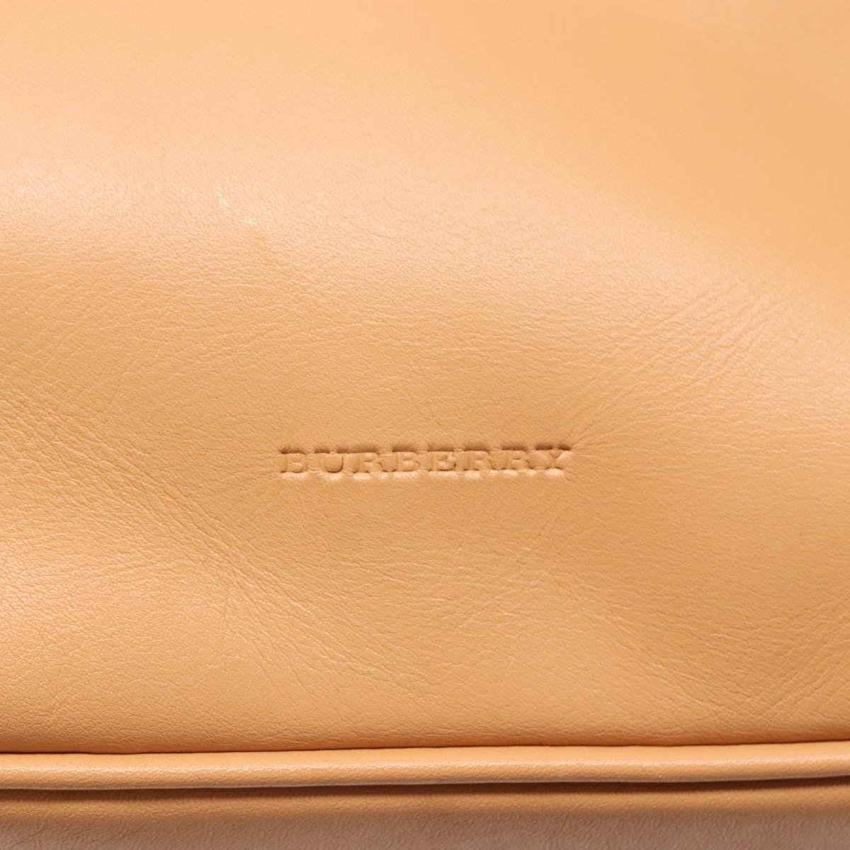 Burberry Shoulder Bag Leather Beige Leather Shoulder Bag