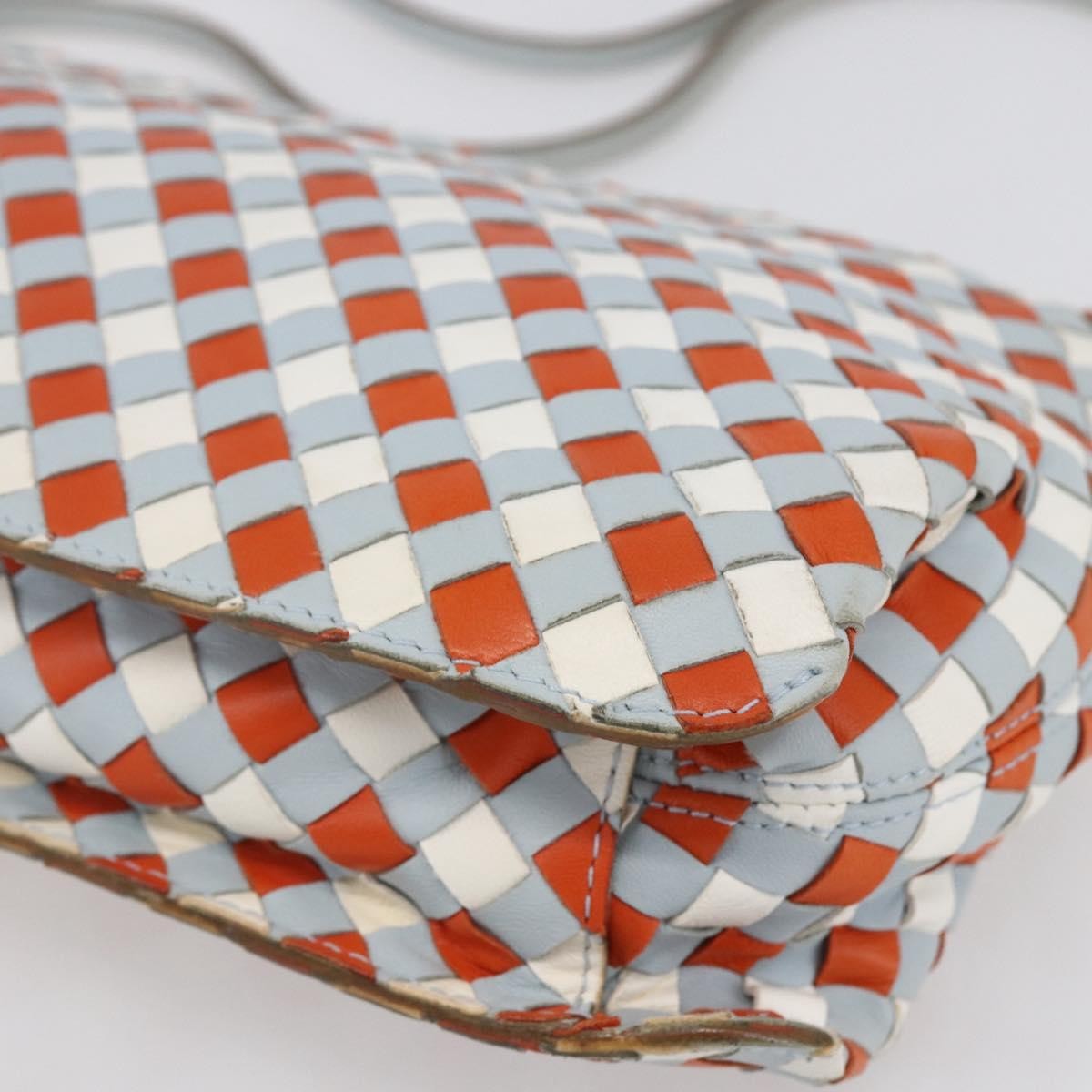 Bottega Veneta Vintage Shoulder Bag Intrecciato Leather Multicolour Leather Shoulder Bag Bag